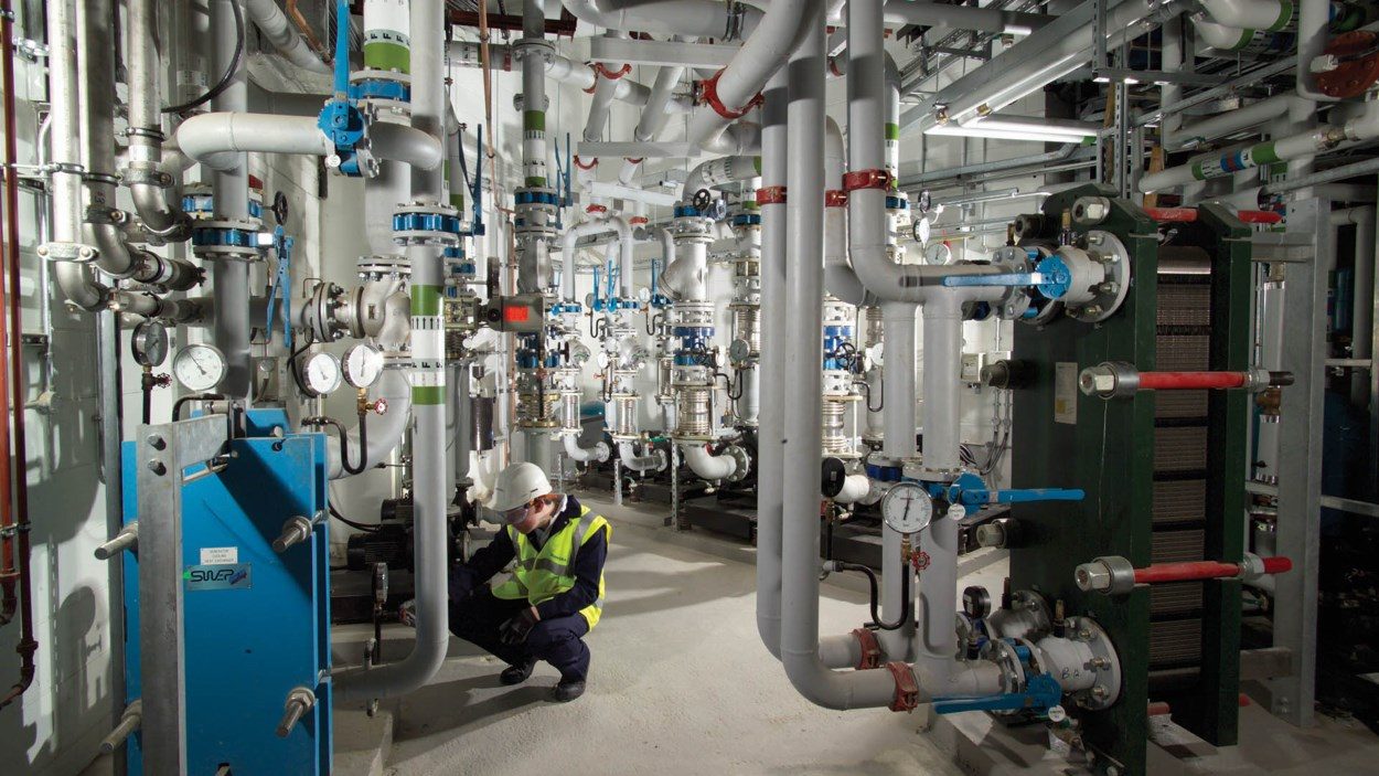 Mechanical plant room installation